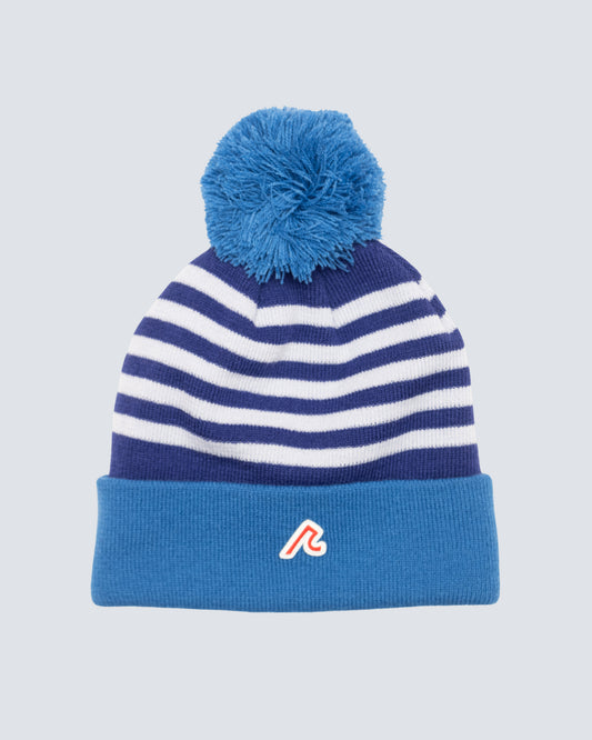 Knitted Beanie in Blue/Sky Blue