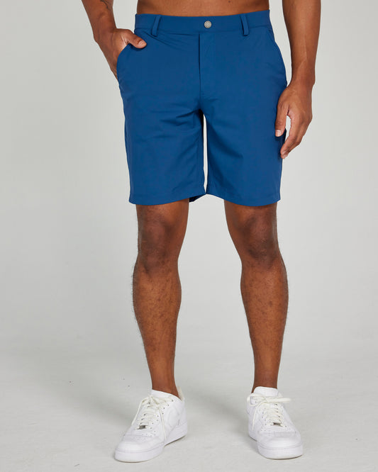 Image of the hanover pull-on short in indigo