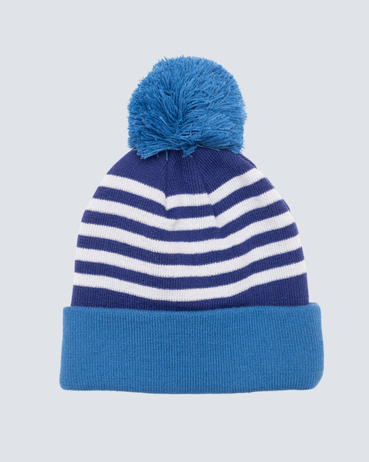 Knitted Beanie in Blue/Sky Blue