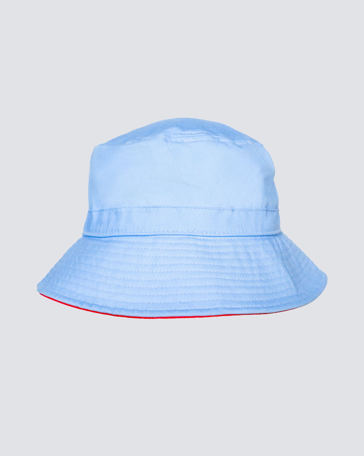 Arched Text Bucket Hat in Light Blue REDVANLY