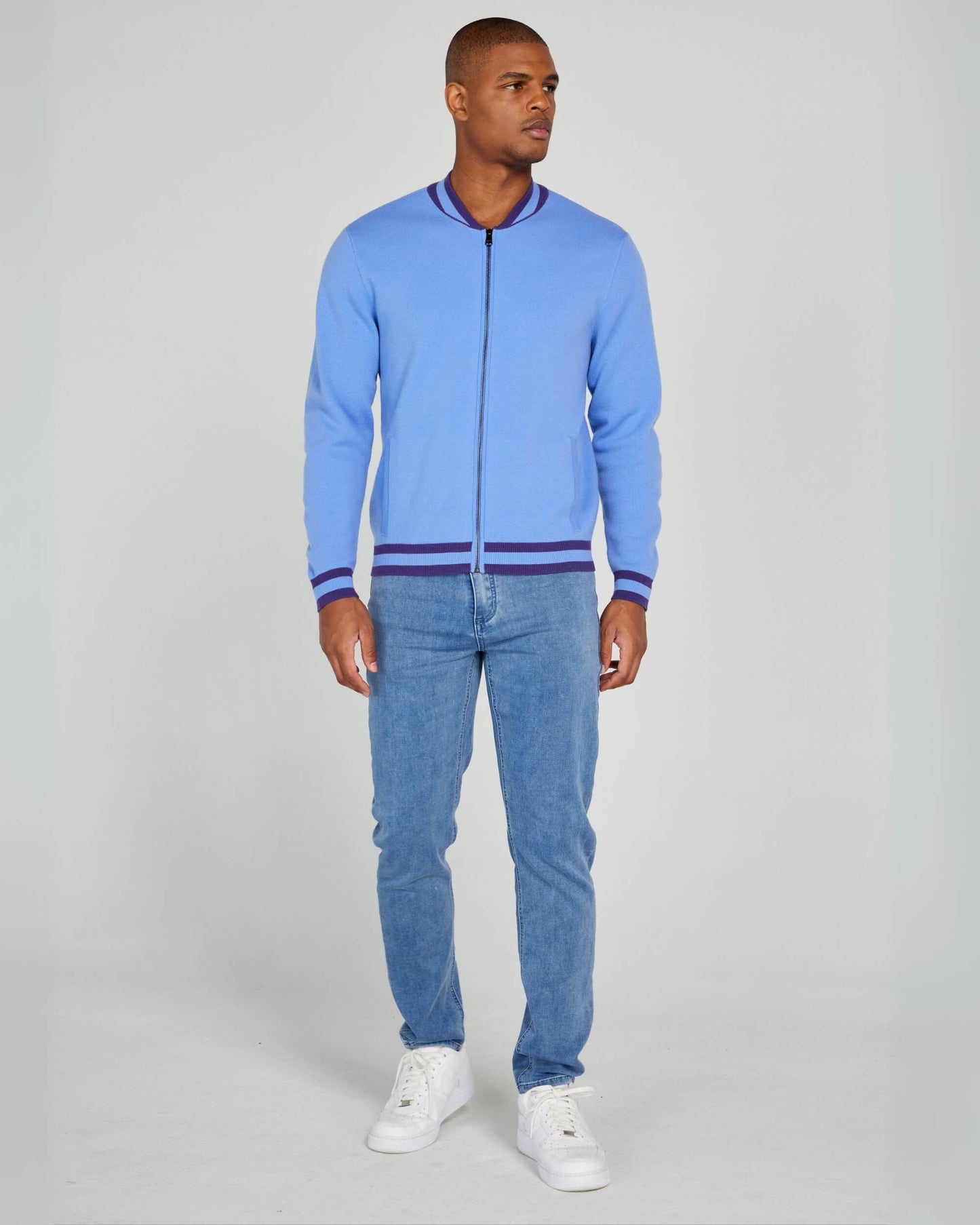 Crestwell Bomber in Bleu