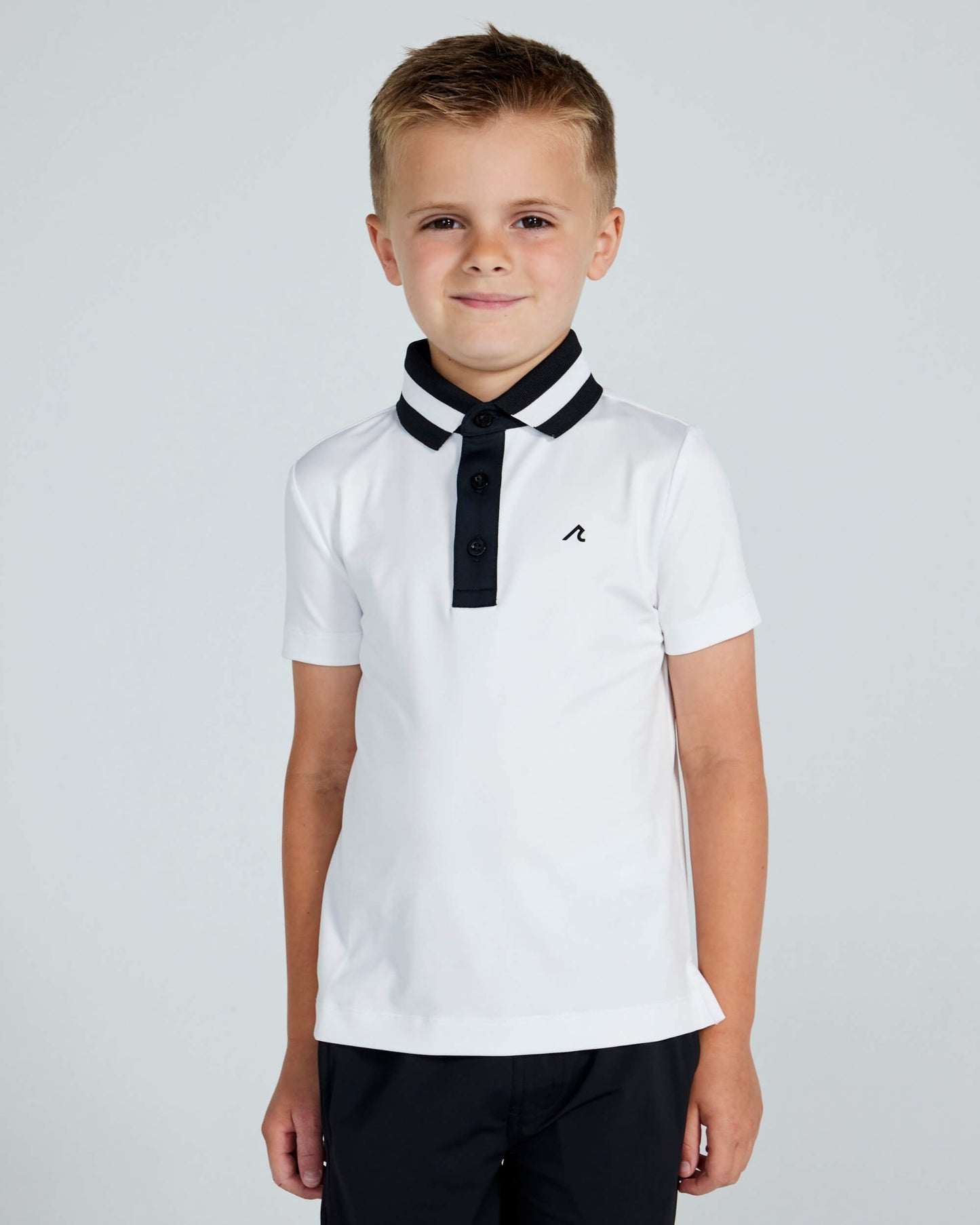 Boys Batson Polo in Bright White