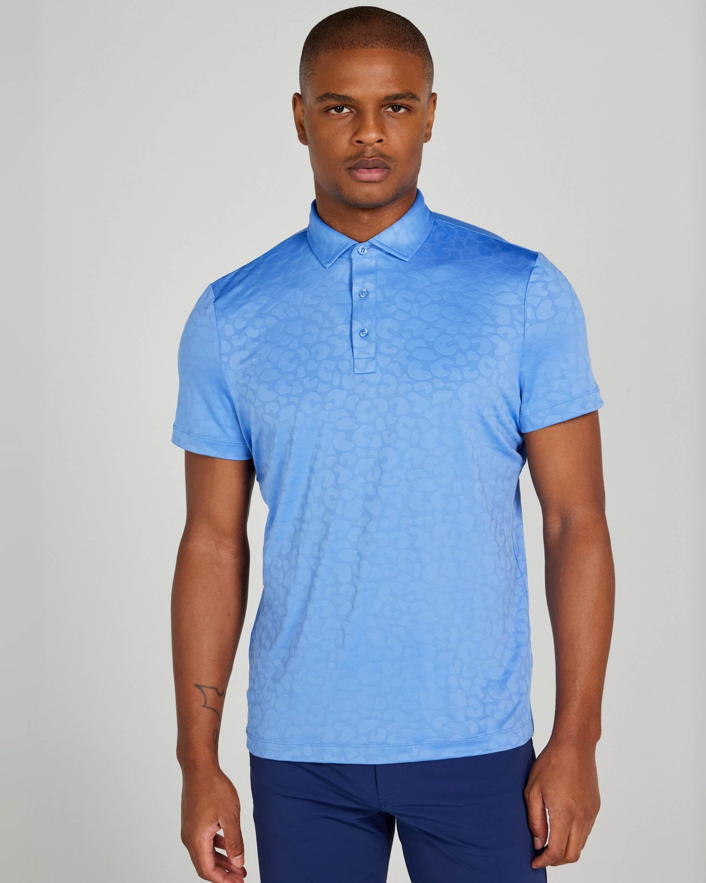 Sanborn Jacquard Polo in Bleu