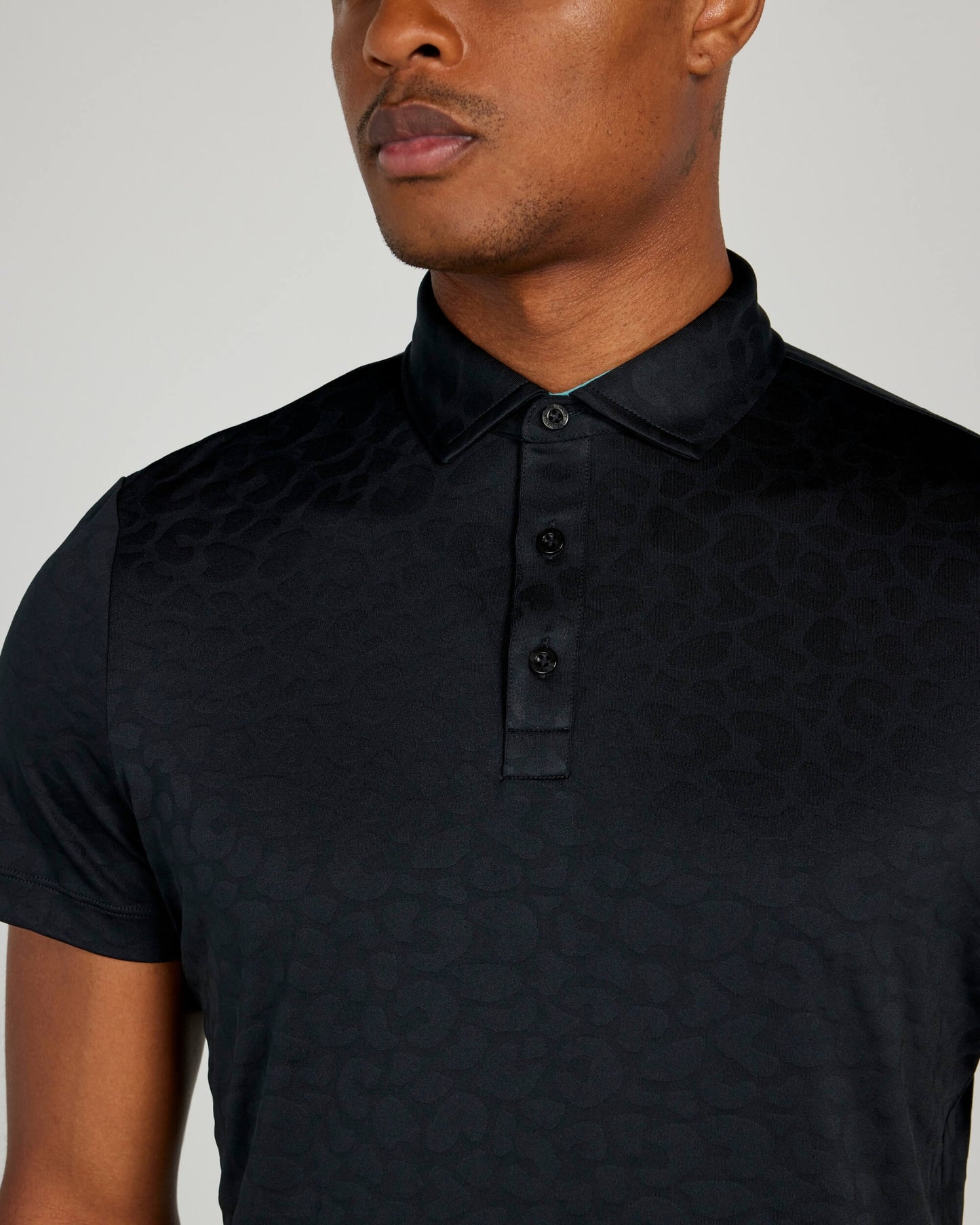 Sanborn Jacquard Polo in Tuxedo