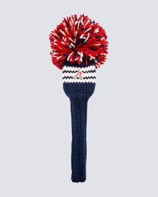 Knitted ‘R’ Icon with Pom in Navy