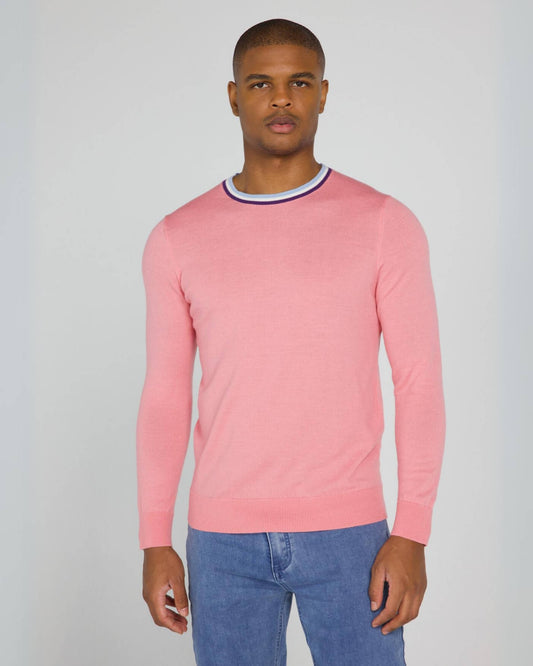 Robinson Crewneck Sweater in Peony